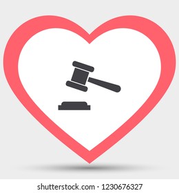 Judge gavel Vector icon