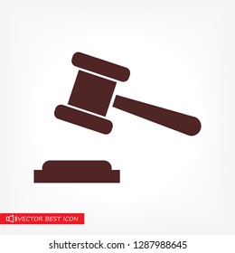 Judge gavel Vector icon