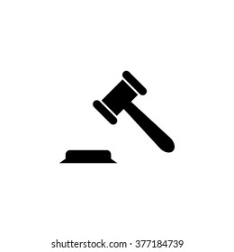 Judge gavel. Vector icon