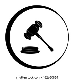 Judge gavel vector icon