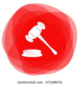 Judge gavel vector icon