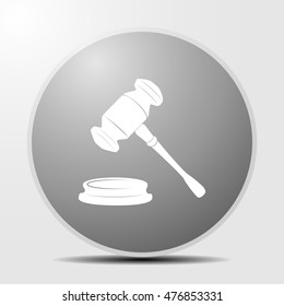 Judge gavel vector icon