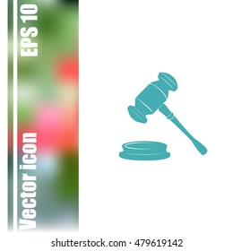 Judge gavel vector icon