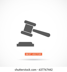 Judge gavel Vector icon