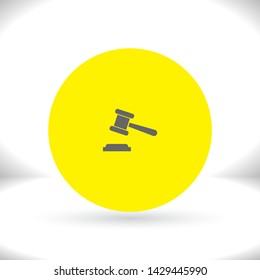 Judge gavel Vector icon . Lorem Ipsum Illustration design