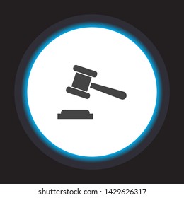 Judge gavel Vector icon . Lorem Ipsum Illustration design