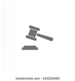 Judge gavel Vector icon . Lorem Ipsum Illustration design