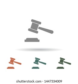 Judge gavel Vector icon . Lorem Ipsum Illustration design