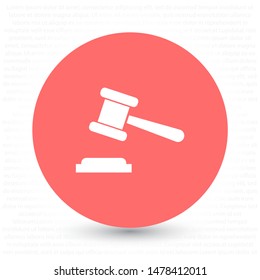 Judge gavel Vector icon . Lorem Ipsum Illustration design
