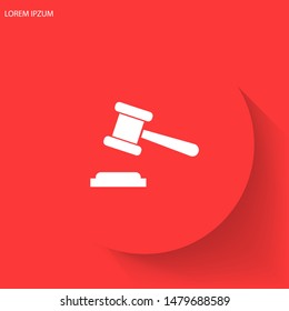 Judge gavel Vector icon . Lorem Ipsum Illustration design