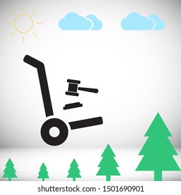 Judge gavel Vector icon . Lorem Ipsum Illustration design