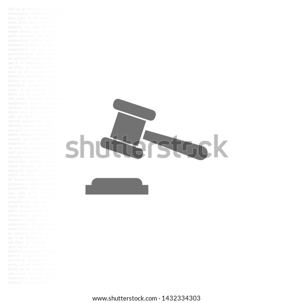 Judge\
gavel Vector icon . Lorem Ipsum Illustration\
design
