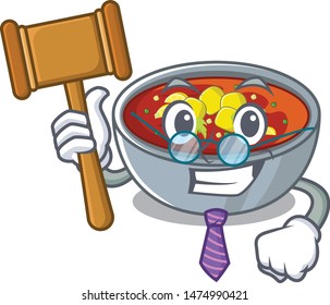 Judge gazpacho isolated with in the mascot