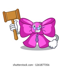 Judge gift bow tie isolated on cartoon