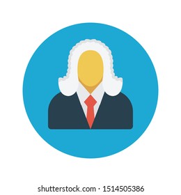 judge glyph flat vector icon