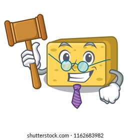 Judge gouda cheese mascot cartoon