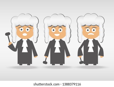 
judge in the gown of abstract vector