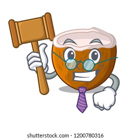 Judge half coconut isolated on the mascot