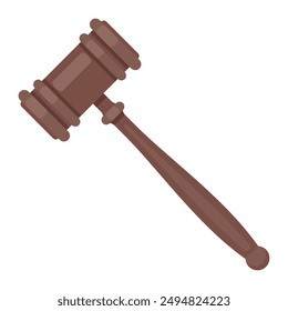 Judge hammer or gavel - ceremonial mallet used to call for attention or to punctuate rulings and proclamations