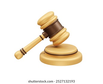 Judge hammer gavel concept of law icon. Professional lawyer, punishment, judgement, law advisor icon illustration