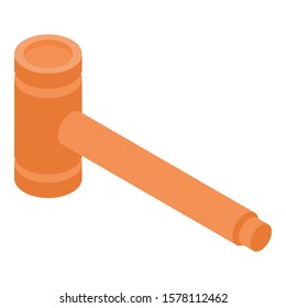 Judge hammer icon. Isometric of judge hammer vector icon for web design isolated on white background