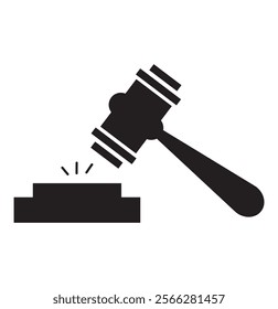 judge hammer icon vector, gavel icon vector