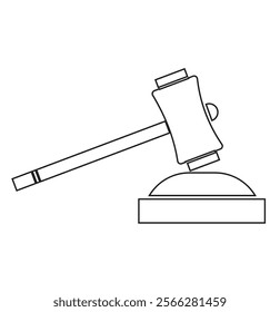 judge hammer icon vector, gavel icon vector