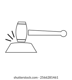 judge hammer icon vector, gavel icon vector