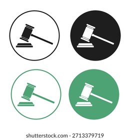 Judge Hammer ilustrado e colorido em vetor