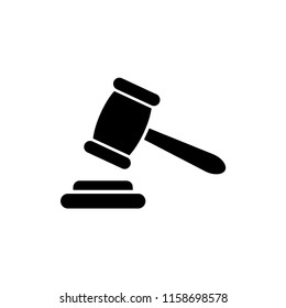 Judge hammer law icon