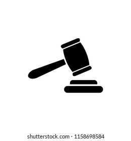 Judge hammer law icon