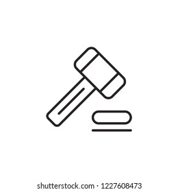 Judge Hammer Modern Simple UI Vector icon