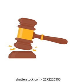 judge hammer Use knocks to decide a lawsuit. A wooden hammer to hit the auction close.