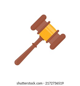 juez hammer Use knocks para decidir una demanda. Un martillo de madera para acercar la subasta.