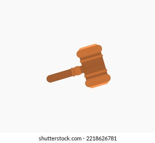 Vektorsymbol-Design des Richterhammer einzeln