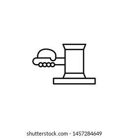 Judge, hammer vector icon. Illustration isolated vector sign symbol