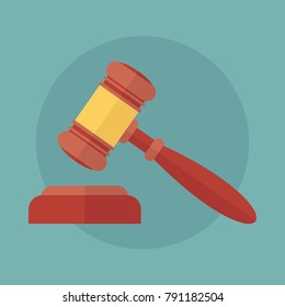 Judge hammer vector illustration