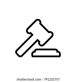 Judge hammer vector illustration