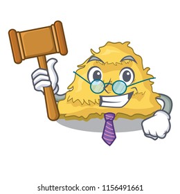 Judge hay bale mascot cartoon