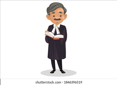 Judge Holding Book Hand Vector Graphic Stock Vector (royalty Free 