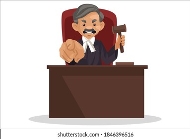 Cartoon Illustration Judge Stock Vector (Royalty Free) 116946838