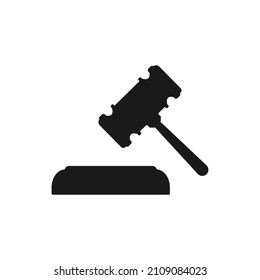 Judge hummer icon on white background.