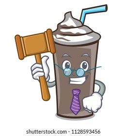 Judge ice chocolate mascot cartoon