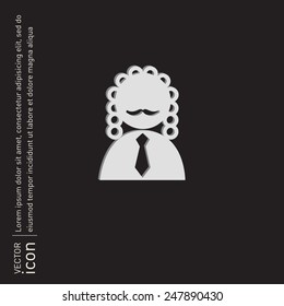 judge icon avatar. symbol of justice
