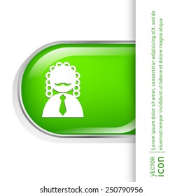 judge icon avatar. symbol of justice