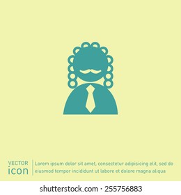judge icon avatar. symbol of justice