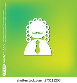 judge icon avatar. symbol of justice