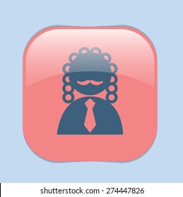 judge icon avatar. symbol of justice
