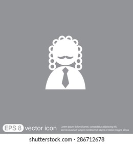 judge icon avatar. symbol of justice