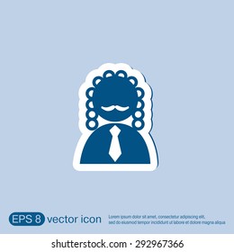 judge icon avatar. symbol of justice